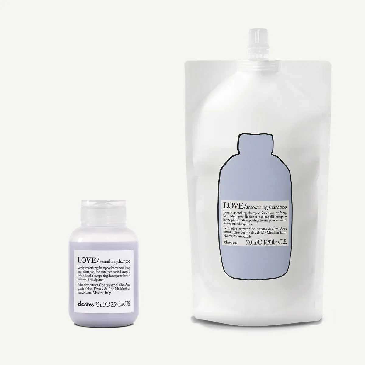 Kit Ricarica Viaggio LOVE Smoothing Shampoo
